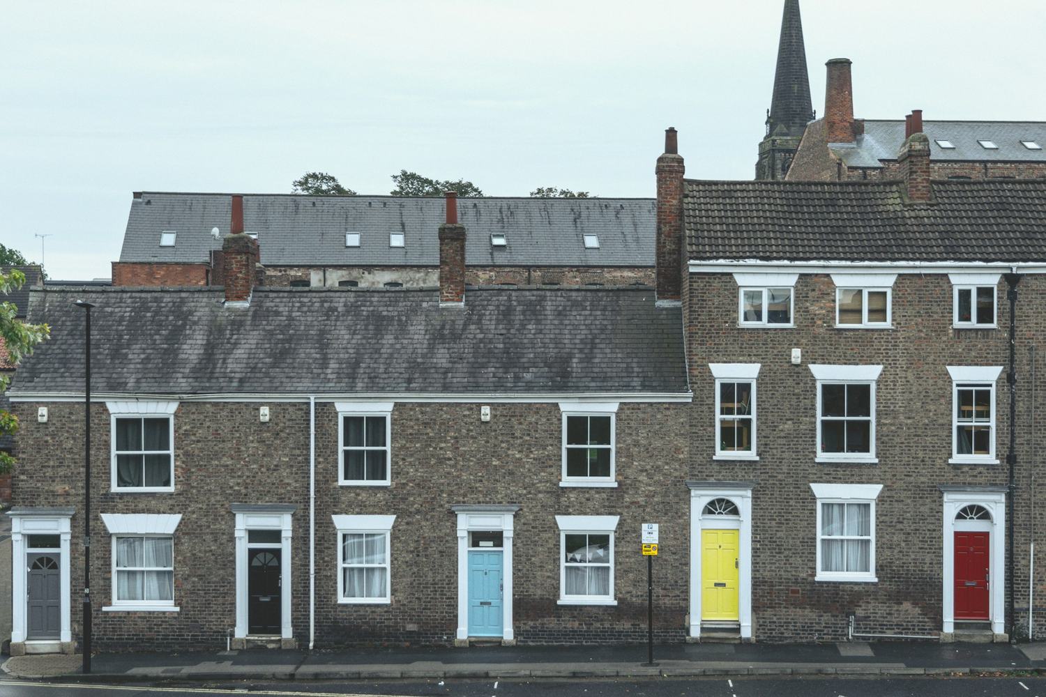 Outside the terraced house in Mill Road