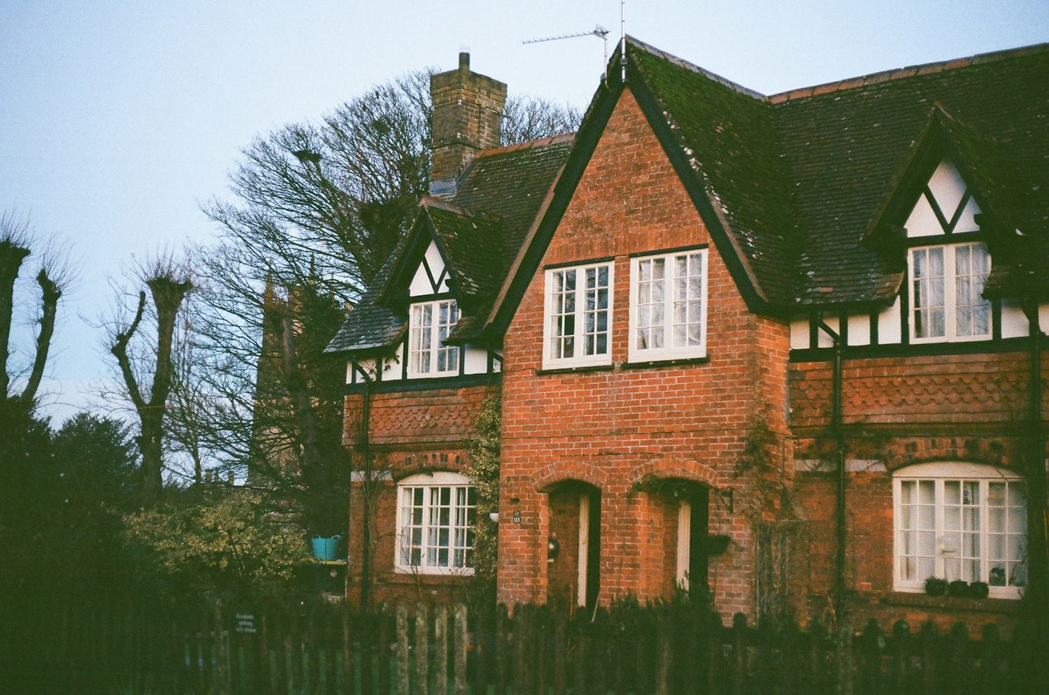 Outside the semi-detached house in Histon