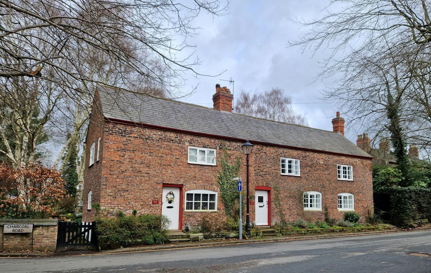 Outside the terraced house in Romsey